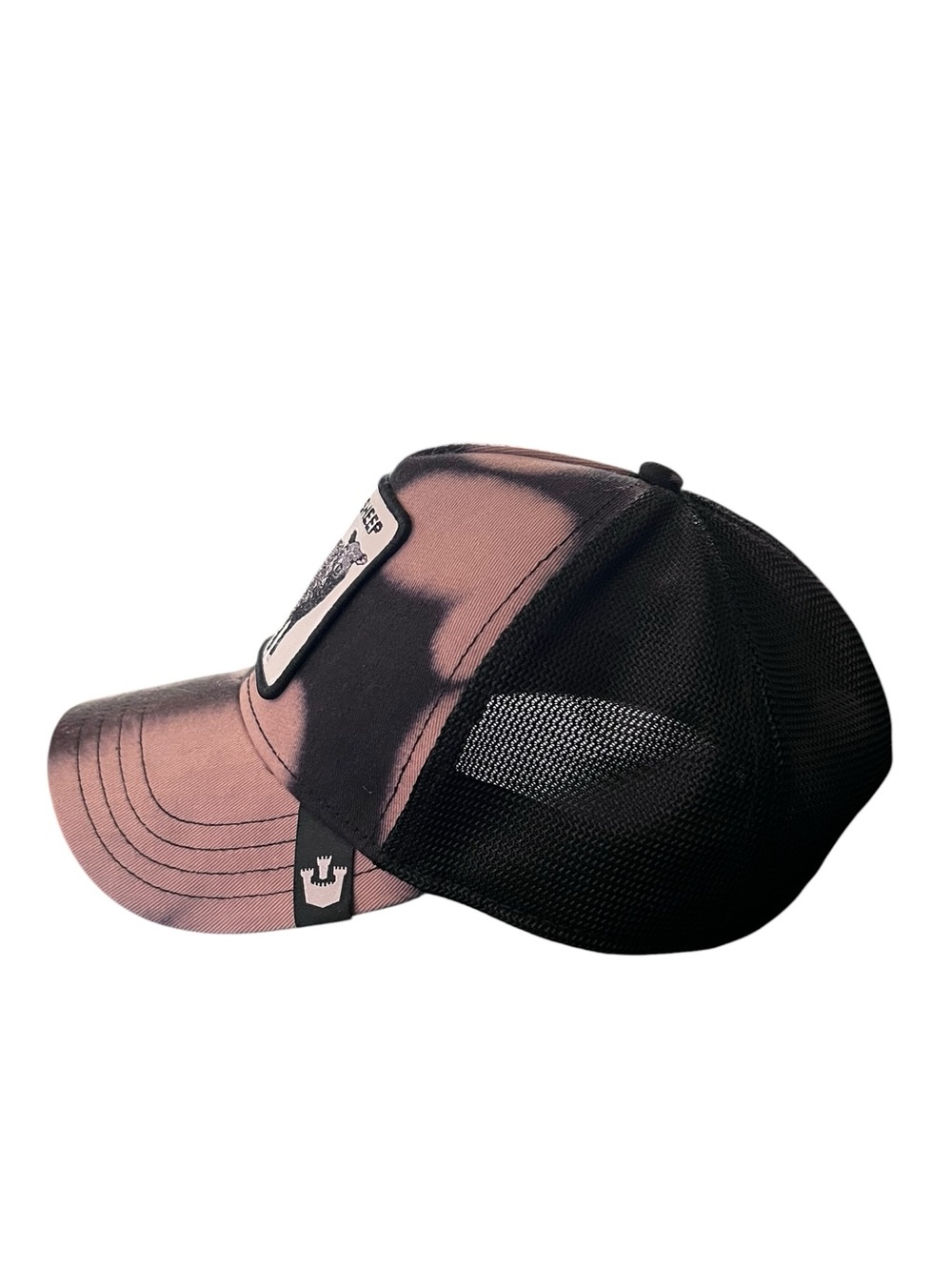 Goorin Bros Animal The Farm Black Sheep Bleach Acid Wash Trucker Hat Snapback - Picture 6 of 12